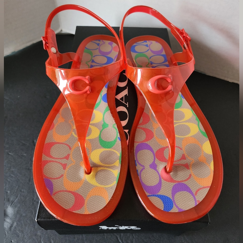✨️NIB✨️ Coach Natalee Jelly, Rainbow, Size 6 - Picture 3 of 6